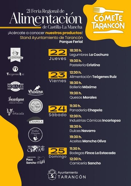 El Ayuntamiento contará con un stand de promoción de ‘Cómete Tarancón’ en FERACAM