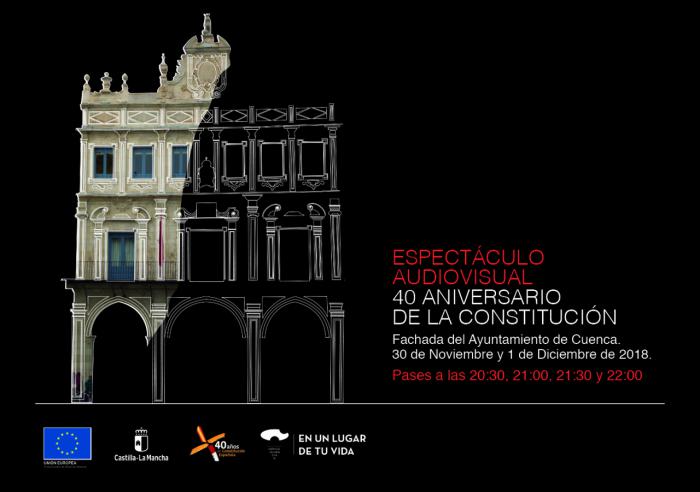 La Junta trae a Cuenca un video-mapping conmemorativo del 40 aniversario de la Constitución los días 30 de noviembre y 1 de diciembre