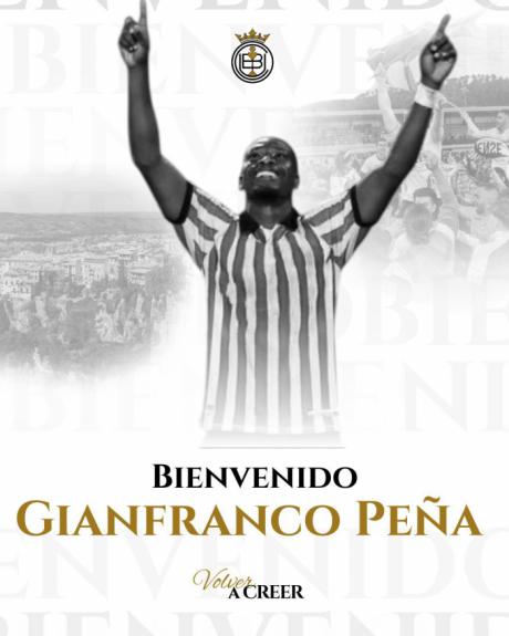 El Conquense ficha al delantero colombiano Gianfranco Peña para reforzar su ataque