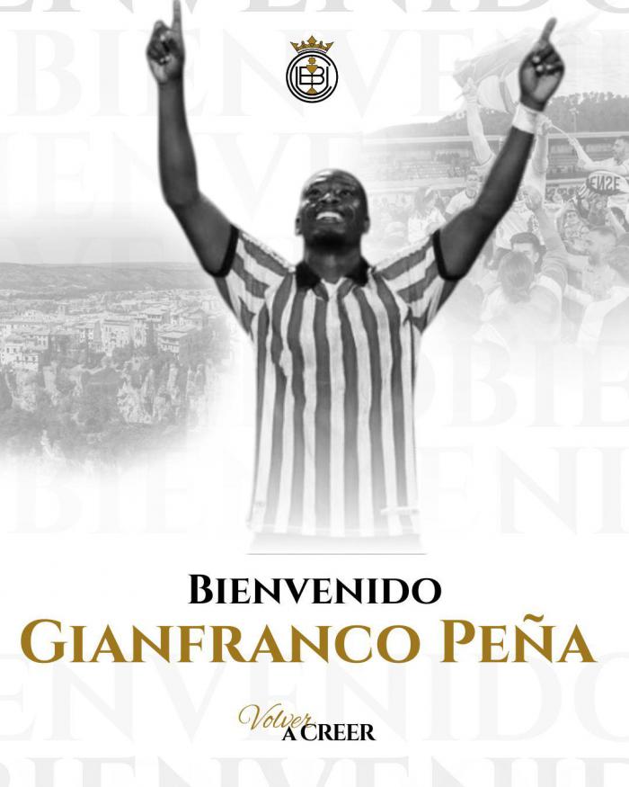 El Conquense ficha al delantero colombiano Gianfranco Peña para reforzar su ataque