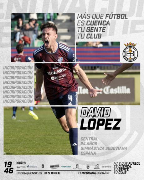 David López, nuevo refuerzo para la defensa de la UB Conquense
