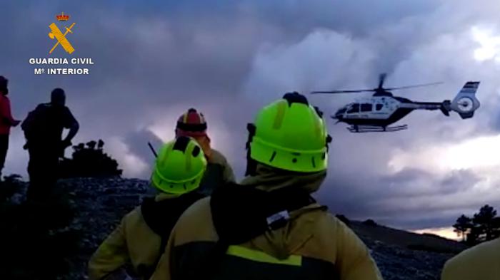 Rescatada en helicóptero un senderista de 58 años en el Cerro de San Felipe