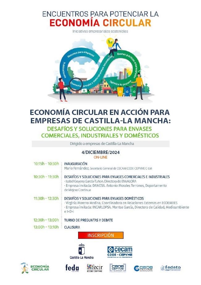 La Confederación de Empresarios invita a sus empresas a participar en la jornada sobre soluciones para envases