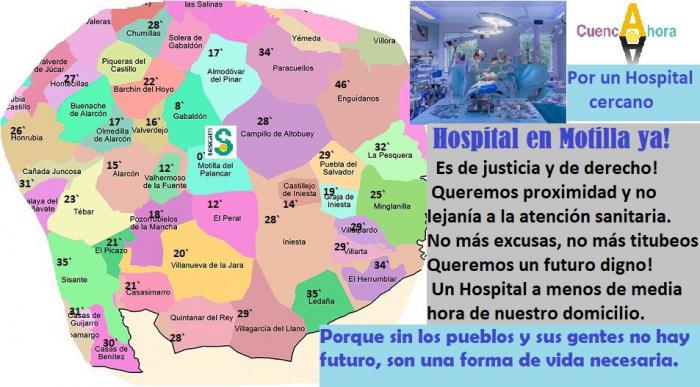 Cuenca Ahora propone la construcción de un Hospital para la comarca de la Manchuela conquense, en Motilla del Palancar