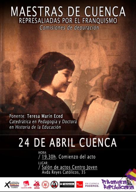 Teresa Marín Eced impartirá una charla sobre las maestras conquenses represaliadas por el Franquismo