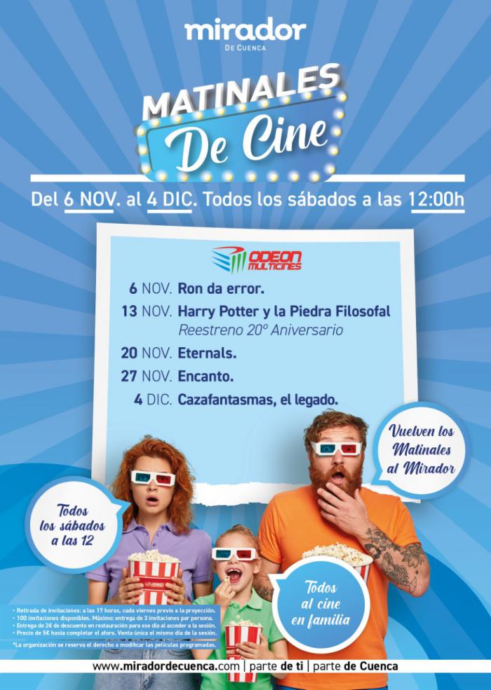 El Mirador organiza ‘Matinales de Cine’ para toda la familia