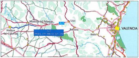 Se licita las obras de rehabilitación del firme en la A-3 entre Atalaya del Cañavate y Castillejo de Iniesta