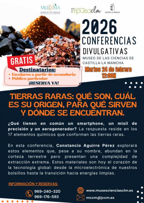 El Museo de las Ciencias organiza una conferencia sobre las tierras raras y su papel en la tecnología actual
