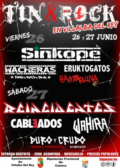 Reincidentes, Sinkope y Wahira encabezan el cartel del Tin&Rock en Villalba del Rey