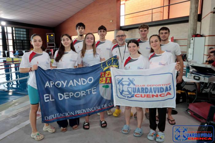 El Club Guardavidas Cuenca inicia la temporada con un oro y varios podios en el Regional de Distancias Cortas de Ciudad Real
