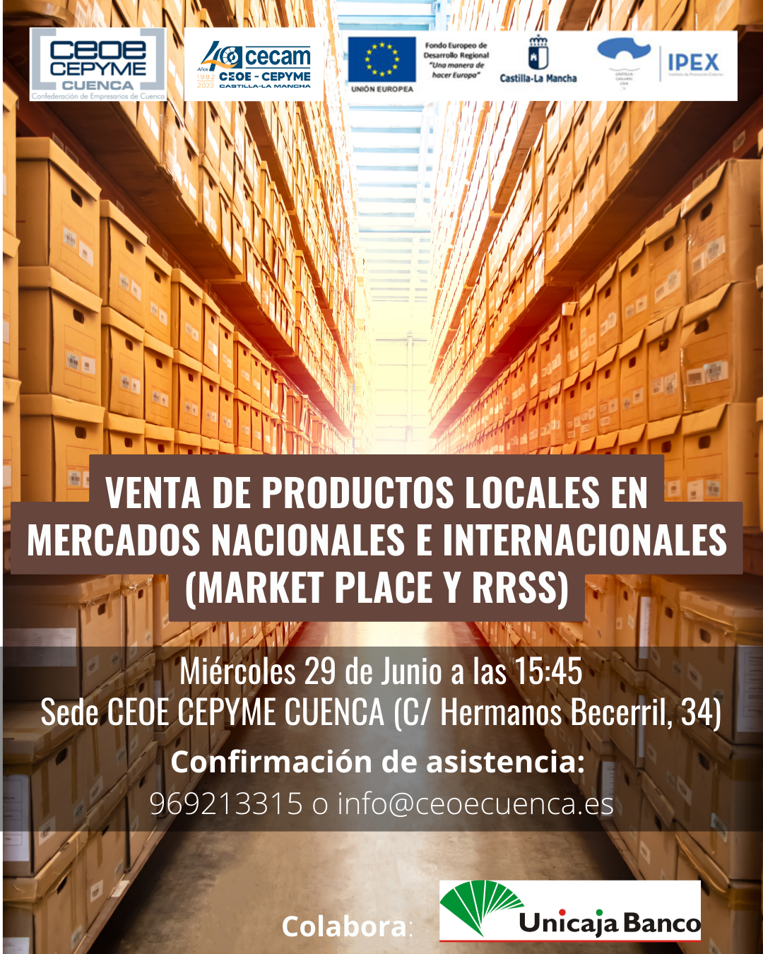 CEOE CEPYME Cuenca impartirá una jornada para vender productos locales en mercados nacionales e internacionales