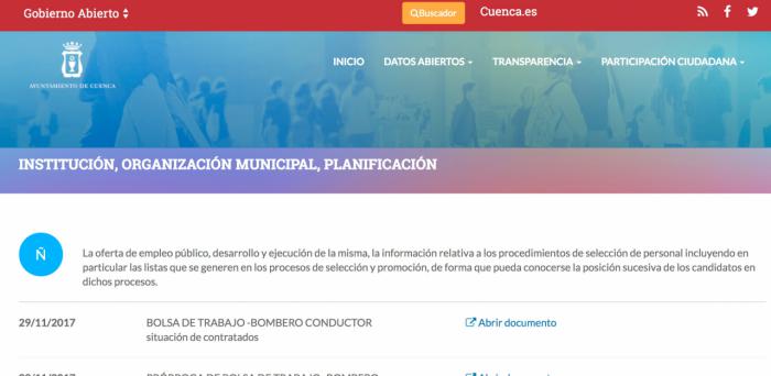 La posición de los candidatos incluidos en bolsas de trabajo del Ayuntamiento ya se puede consultar en la web municipal