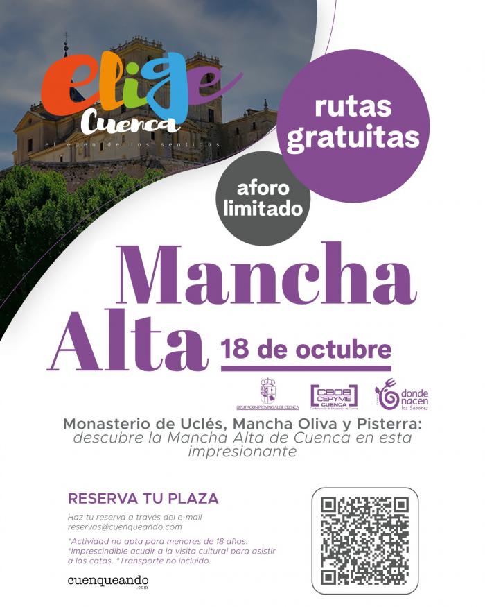 Ruta gratuita de patrimonio y gastronomía en La Mancha Alta este 18 de octubre