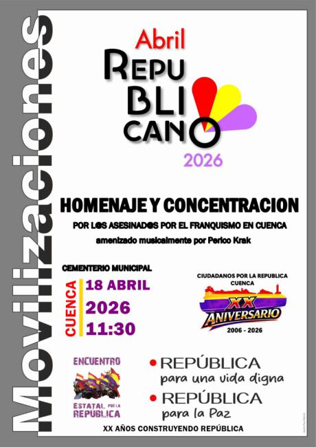 El Abril Republicano regresa a Cuenca con su 21ª edición cargada de actos culturales y reivindicativos
