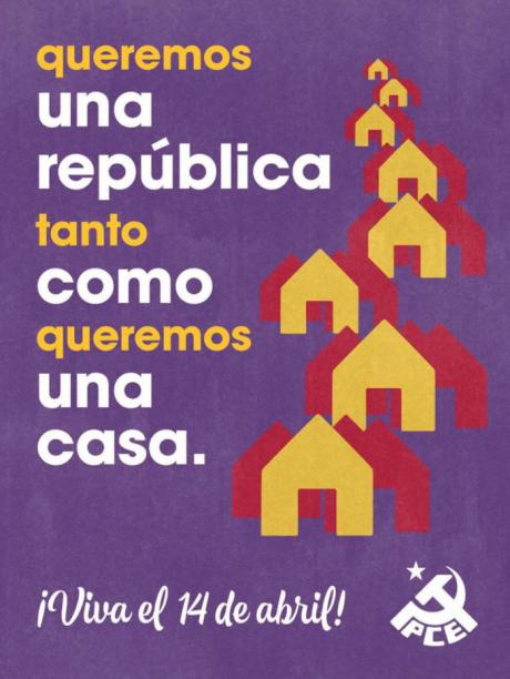 El PCE reivindica la Tercera República en el 95 aniversario del 14 de abril con un llamamiento a la movilización