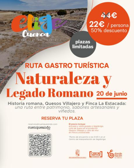 Elige Cuenca propone una ruta entre Segóbriga, Quesos Villarejo y Finca La Estacada para descubrir patrimonio y gastronomía
