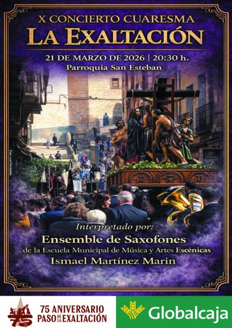 El Ensemble de Saxofones de la Escuela de Música protagoniza el Concierto de Cuaresma del Cristo del Perdón