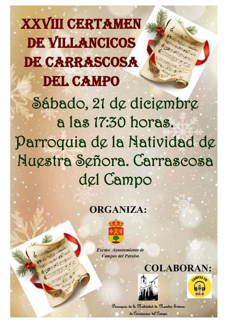 Campos del Paraíso celebra el XXVIII Certamen de Villancicos en Carrascosa del Campo