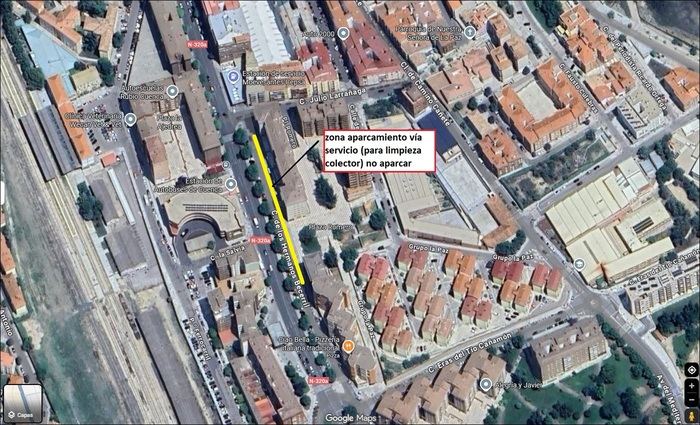 Trabajos de limpieza en el colector de Hermanos Becerril obligan a prohibir el aparcamiento este martes